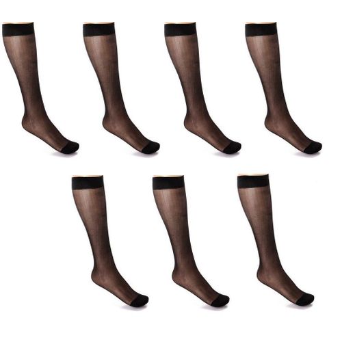 Women's Short Black Sheer Socks – 7-Pack