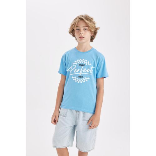 Boy Regular Fit Short Sleeve T-Shirt - Blue
