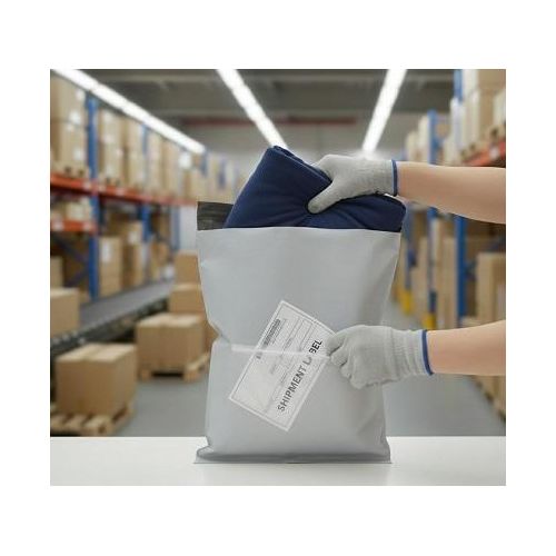 Premium Shipping Bags with Clear Outer Pocket - Self-Sealing, Waterproof, and Tear-Resistant Mailing Bags for E-commerce and Online Sellers, 25 Pieces, 25*40cm