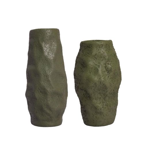 Venti Pottery Vase Set - Green