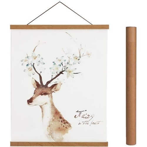Artmag Magnetic Poster Hanging Frame - Natural Wood 20x28 Inch,