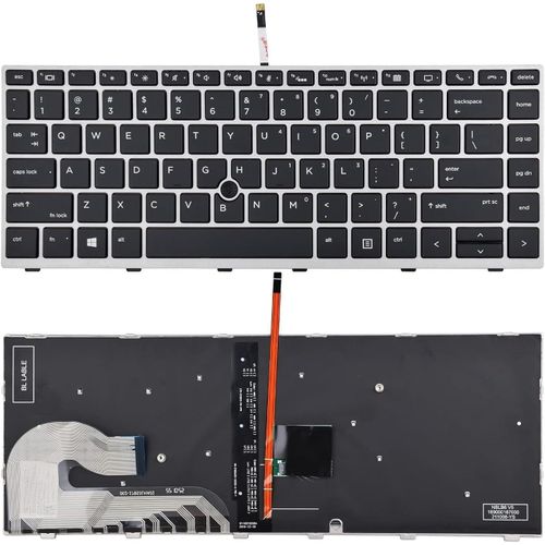 Laptop Keyboard Compatible for HP EliteBook 840G5 US Backlight English & Arabic