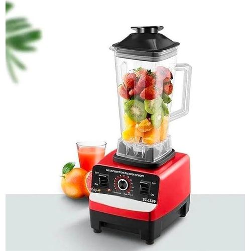 Multipurpose hotel blender, 3000 watts, red and black