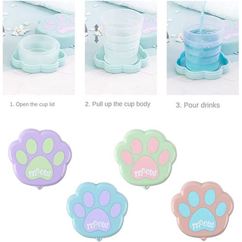 Silicone Cartoon Cat Paw Cup