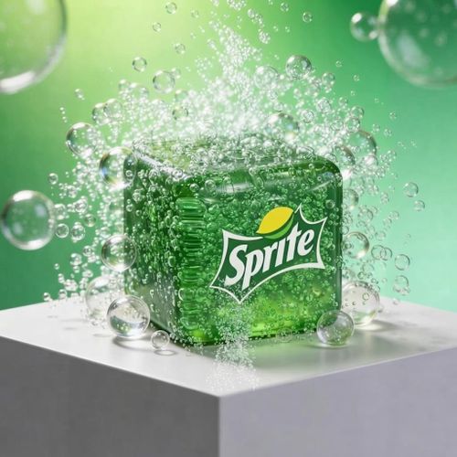 Sprite NeeDoh Nice Cube Stress Ball Toy - Official Collaboration Squeezable Fidget Sensory Cube with Soft Gel Filling - Green