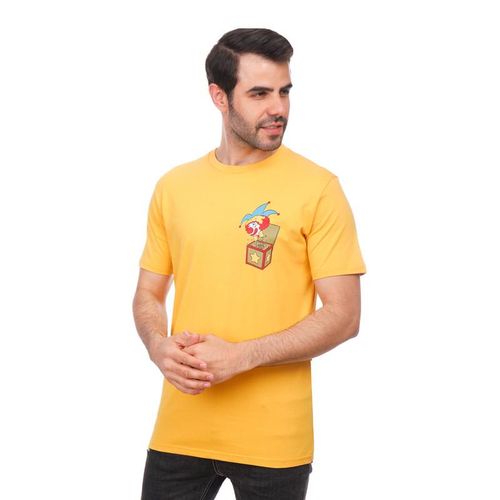 Men's PRINTED T-Shirt-MUSTARD