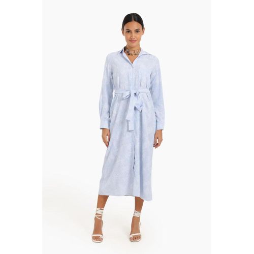 Printed Midi Shirt Dress