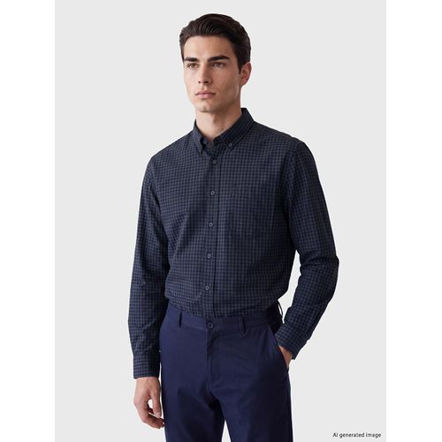 Regular Fit Plaid Twill Men's Shirt