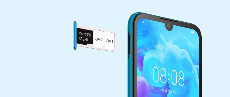 موبايل هواوى Huawei Y5 2019 - 5.71-inch 32GB/2GB Dual SIM 4G MobilePhone - Sapphire Blue من جوميا