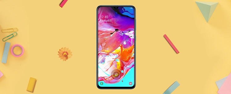 موبايل سامسونج جالكسي موبايل سامسونج جالاكسي Samsung Galaxy A70 - 6.7-inch 128GB/6GB Dual SIM 4G Mobile Phone- White