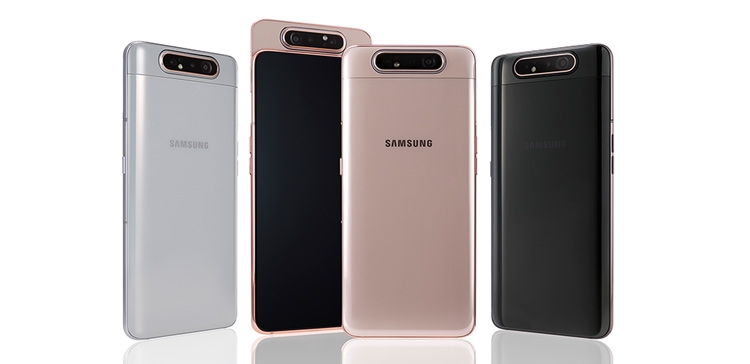 موبايل سامسونج جالكسي Samsung Galaxy A80 - 6.7 بوصة 128 جيجا بايت موبايل ثنائي الشريحة ذهبي