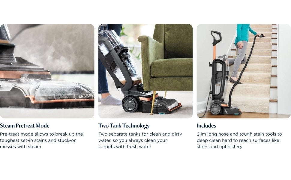 Cleaning results with Bissell Hydrosteam