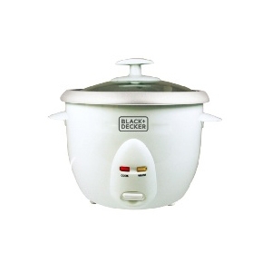 طباخ أرز بلاك آند ديكر 0.6 لتر/ 2.5 كوب، أبيض - RC650-B5