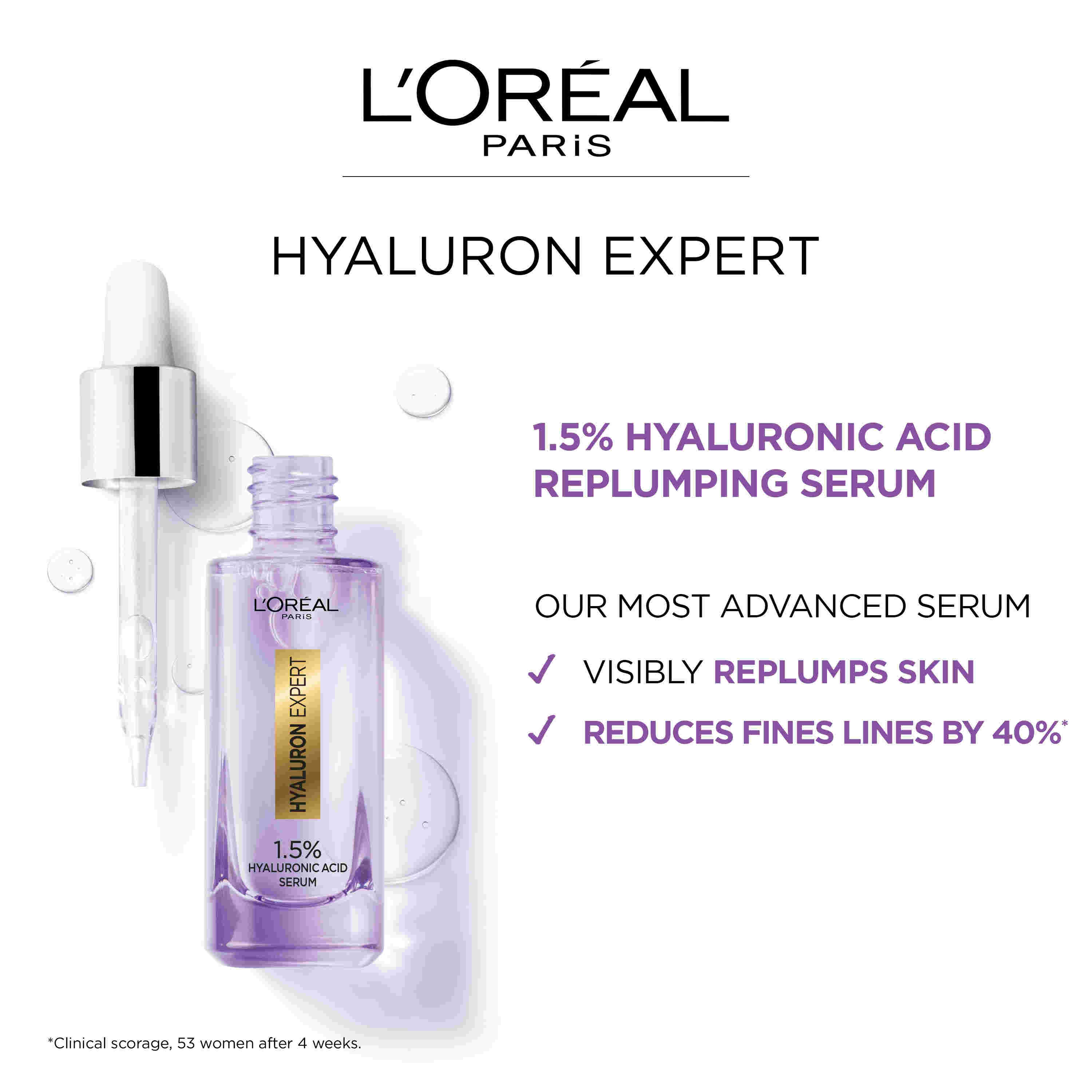 L'Oreal Paris Hyaluron Expert 1.5 Hyaluronic Acid Face Serum 30ml