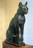 Bastet black stone statues