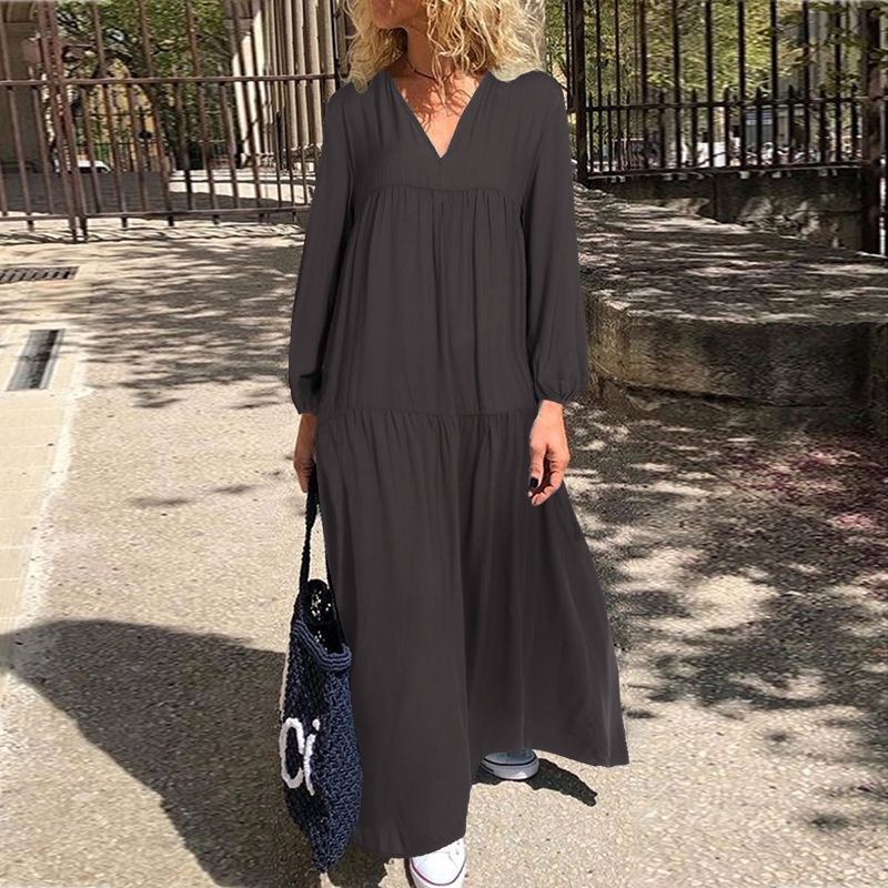 فستان قمصان نسائي بأكمام متوهجة