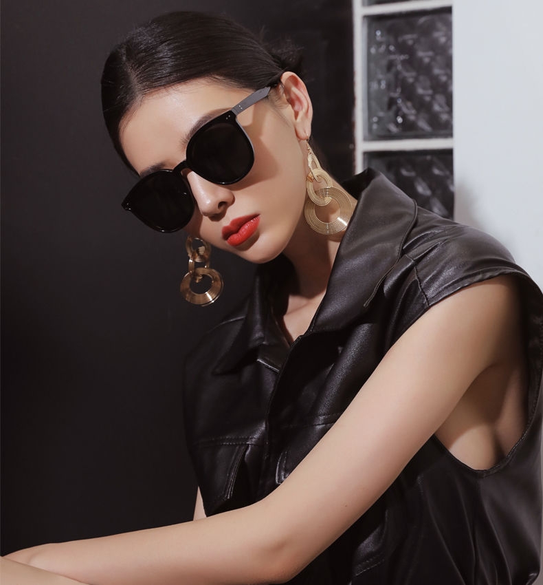 Fashion Korean Fashion Womens Polarized Sunglasses Round Sun Glasses