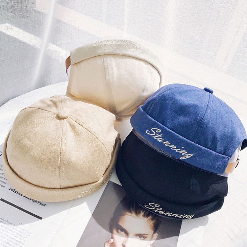 Fashion Retro Brimless Cap Skullcap Hat Adjustable Landlord