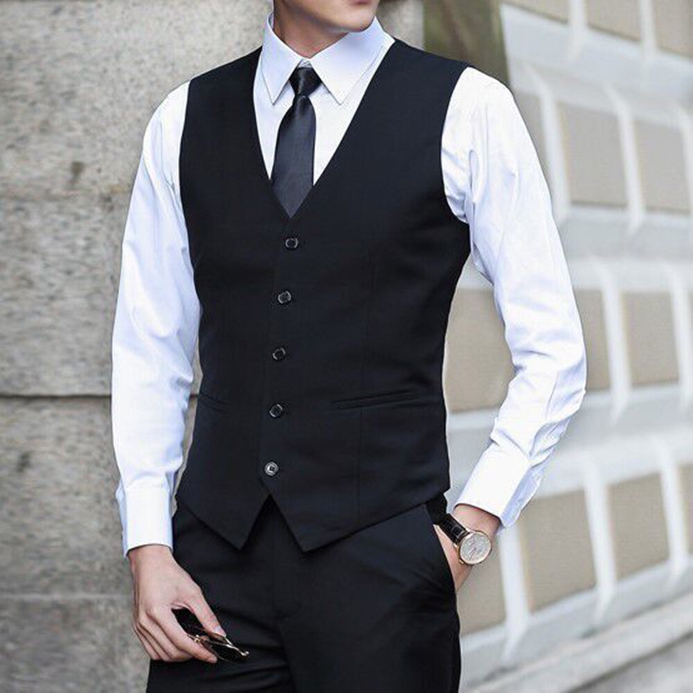 Fashion (Black)Suit Vest Men New Slim Fit Sleeveless Vest Waistcoat Mens Formal Business Wedding Dress Vests Chaleco Hombre DOU price in Egypt | Jumia Egypt | kanbkam Fashion (Black)Suit Vest Men New Slim Fit Sleeveless Vest Waistcoat Mens Formal Business Wedding Dress Vests Chaleco Hombre DOU price in Egypt | Jumia Egypt | kanbkam