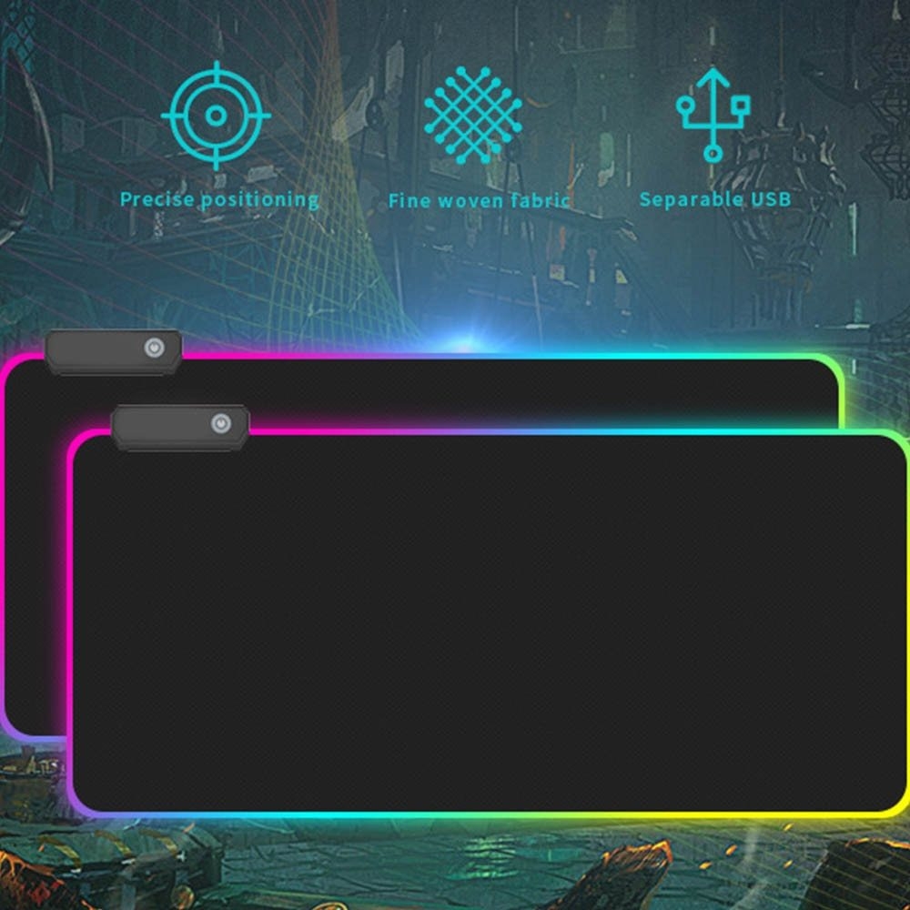 RGB XL Gaming Mouse Pad -USB Wired 80*30cm Rubber Base - Black ...