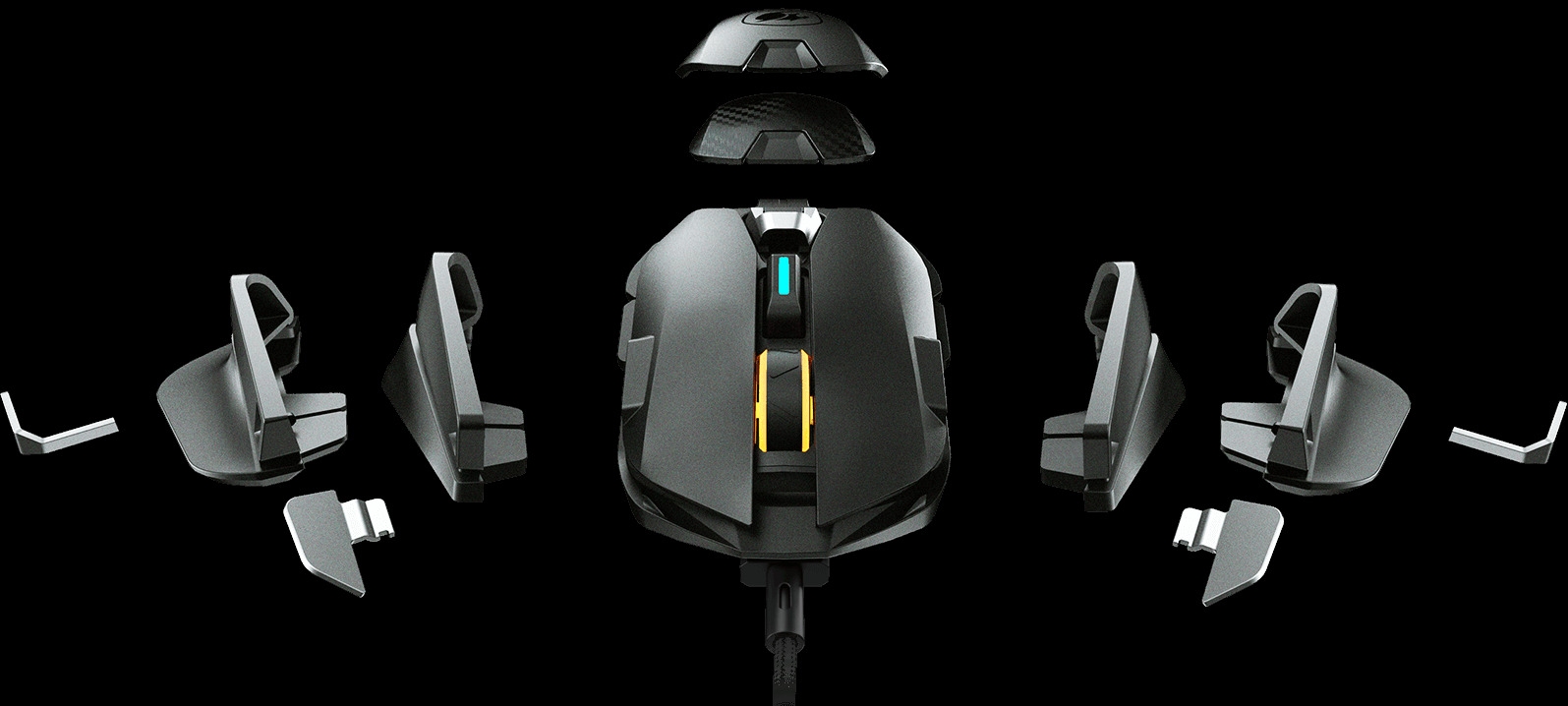 Cougar DUALBLADER Fully Customizable Gaming Mouse With Ambidextrous Ergonomics