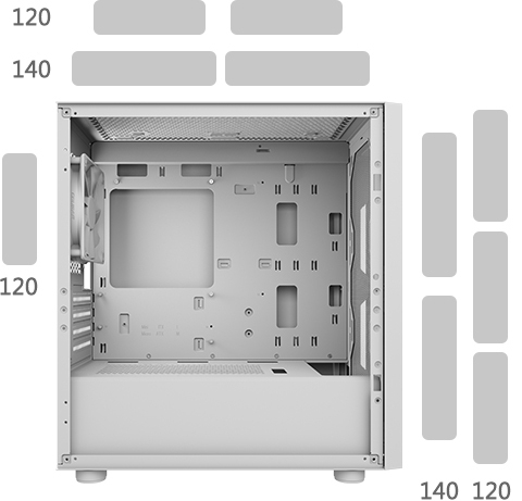 Cougar Case Uniface Mini RGB + STC600 Mini Tower - Black