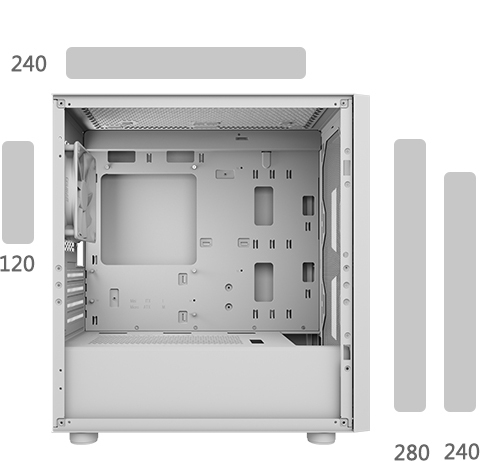 Cougar Case Uniface Mini RGB + STC600 Mini Tower - Black
