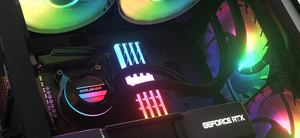 Cougar Case Airface RGB + STC600 Mid Tower - Black