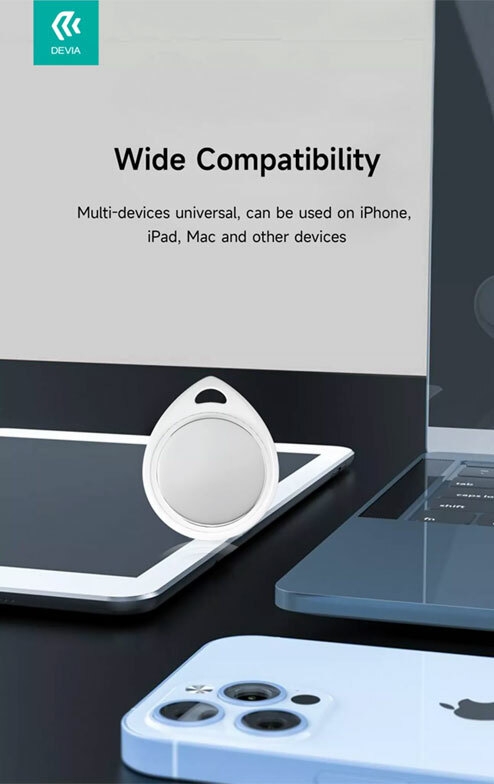 DEVIA Lite Tag Global positioning, One-click call, Apple certification, Long battery life, Multi-device universal, Life waterproof, ABS Material
