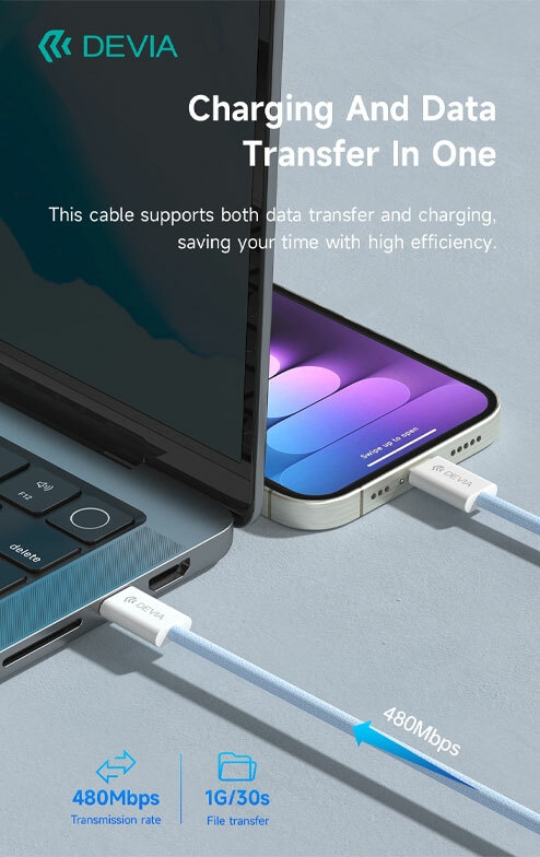 DEVIA Smart Series PD Cable 60W Woven 1M