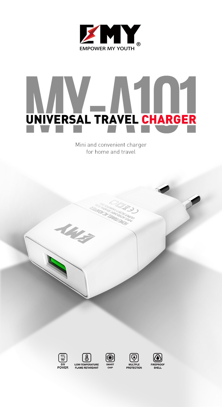 LDNIO SUB BRAND EMY MY-A101 high quality good price 1A phone  battery home charger