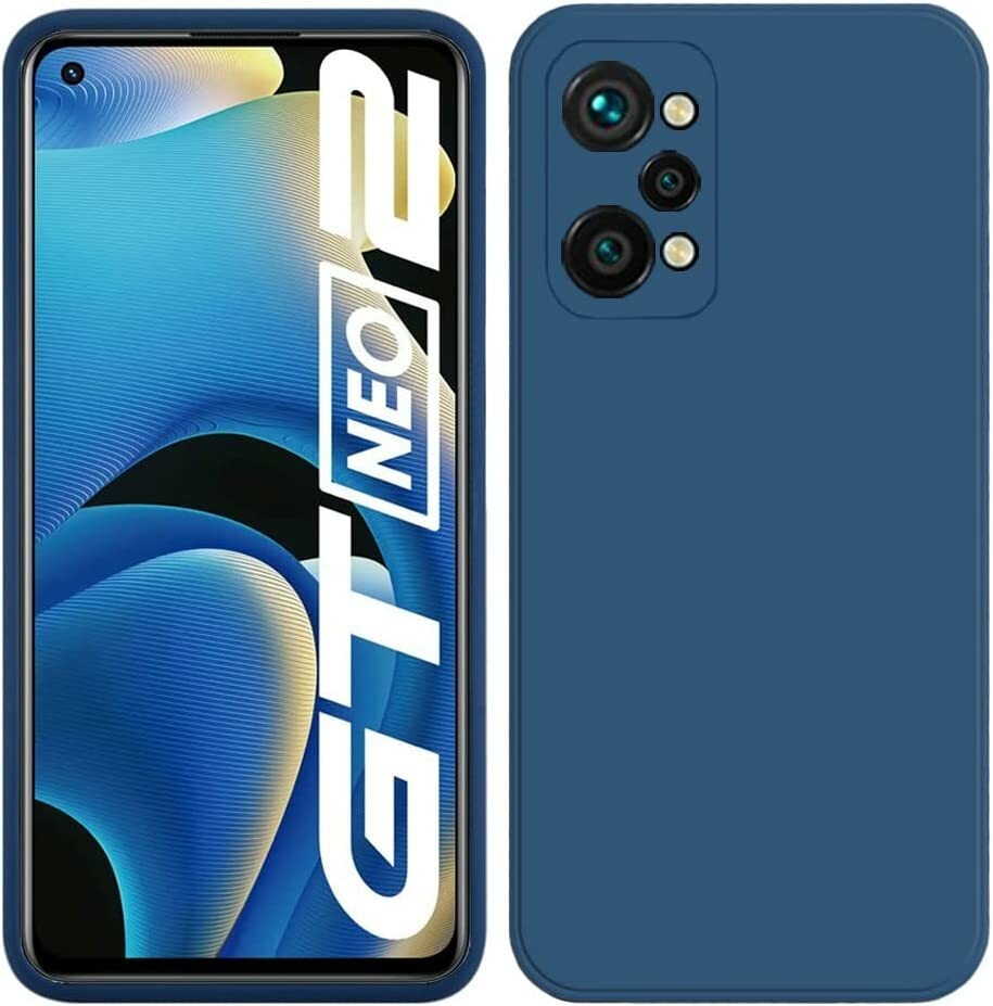 Custodia Per Realme GT Neo2 2 In 1 TPU + PC Antiurto Con Supporto Anello A 360° – Cover Blu Con Cavalletto Magnetico