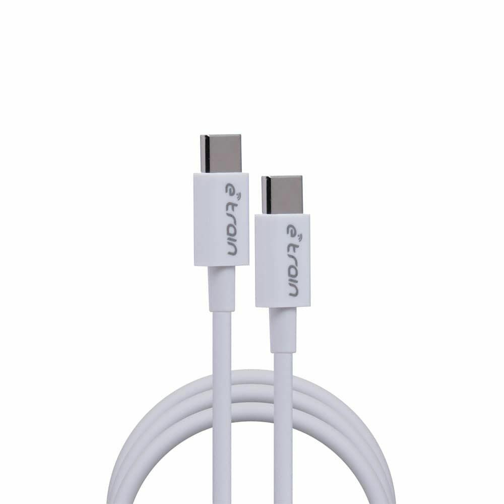 Etrain Type-C to Type-C Sync and Charge Cable 60W 1M - White