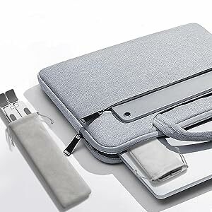 تسلسل يوضح انتقال الكمبيوتر المحمول أو حامل الجهاز القابل للطي باللون الرمادي في مواضع مختلفة، مما يوضح الزوايا القابلة للتعديل وآلية الطي المدمجة.