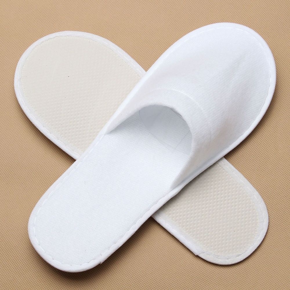 سعر Pairs Of White Disposable Slippers Toweling Hotel Slippers SPA Slippers Guest Slipper