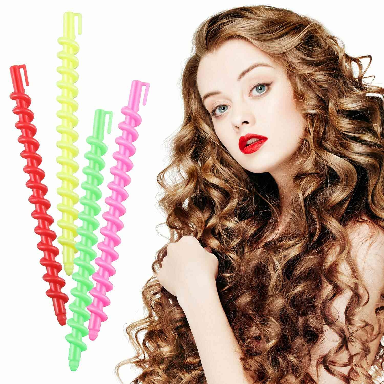 Buy 40 Pieces Plastic Spiral Hair Perm Rod Spiral Rod Barber Hairdressing  Hair Rollers Salon Tools for Women Girls (15.5 CM) Online at Low Prices in  India - Amazon.in