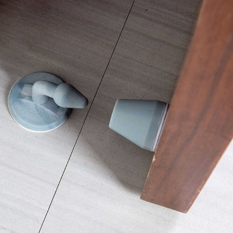 Silicone Door Stop Collision Protection Pad Self-adhesive Door Stop Non-perforated Hidden Wall Protector Household Supplies