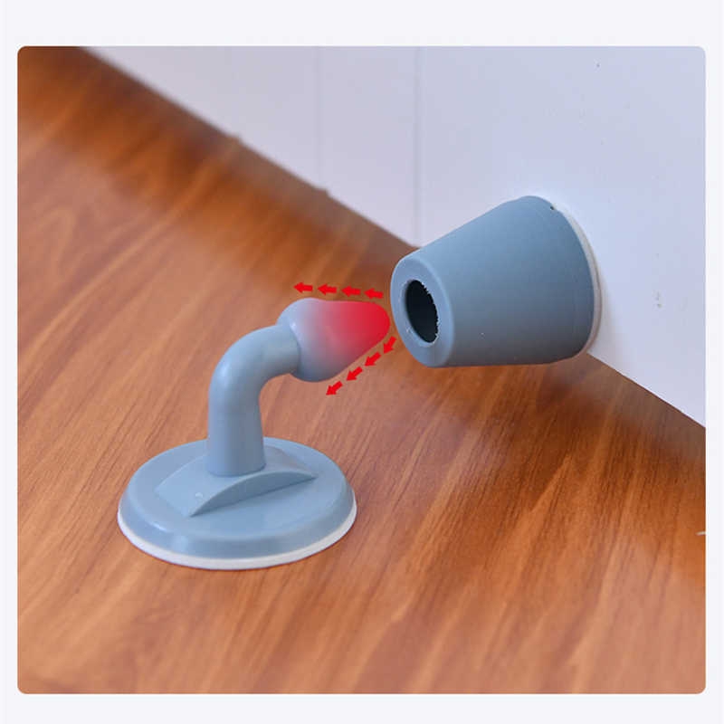 Silicone Door Stop Collision Protection Pad Self-adhesive Door Stop Non-perforated Hidden Wall Protector Household Supplies