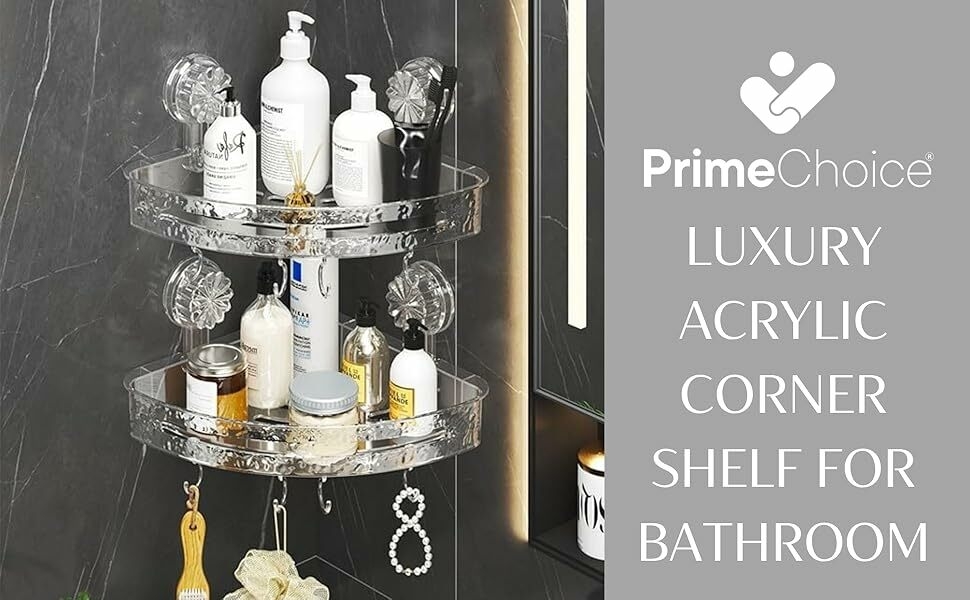 corner bathroom shelf with suction cups luxury no-drill wall-mounted shower rack organizer