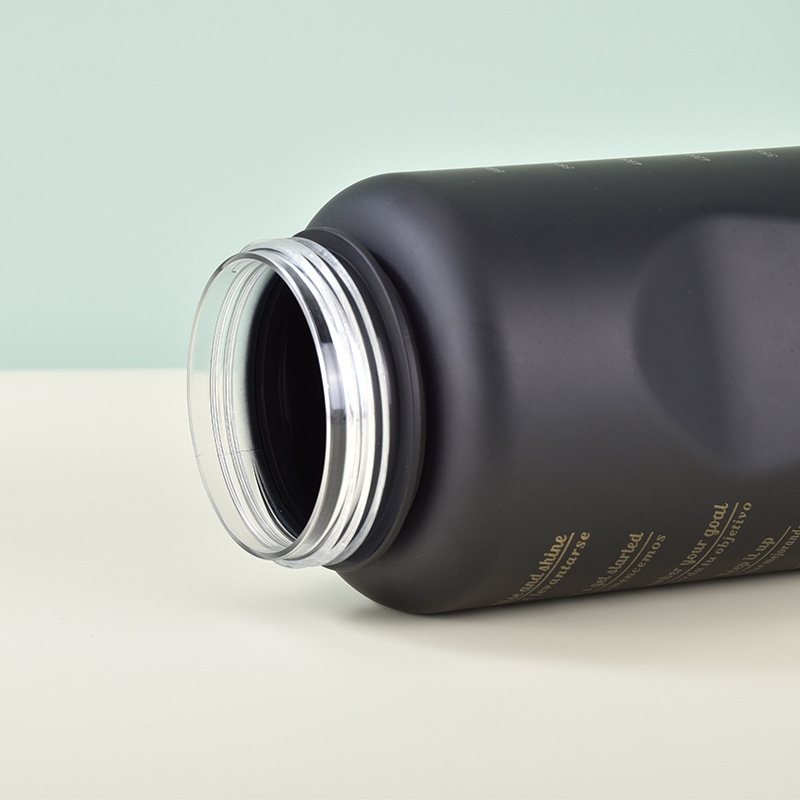 Generic Black 1PC 3 Models Black Gradient Color Water Bottles Gallon Motivational Academy Water