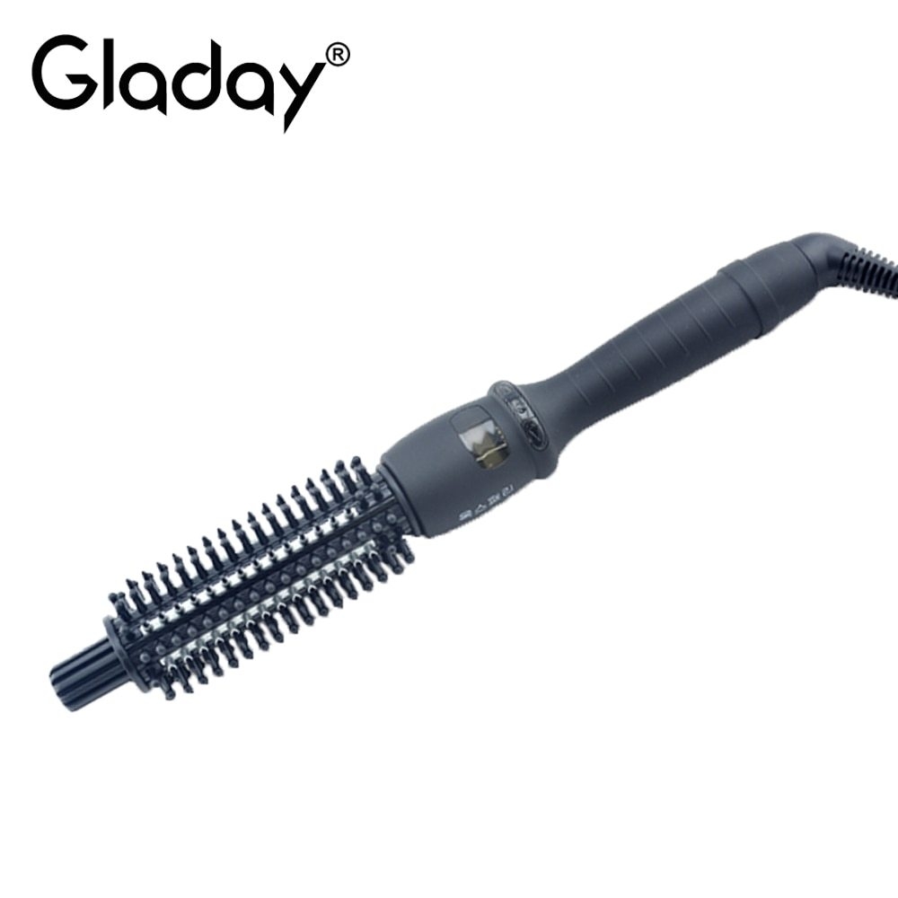 Gladay LCD Hair Curling Brush Comb Curling Iron Ceramic Styling Tools Men Short Hair Electric Hair Styling Tool 32MM price in Egypt Jumia Egypt kanbkam