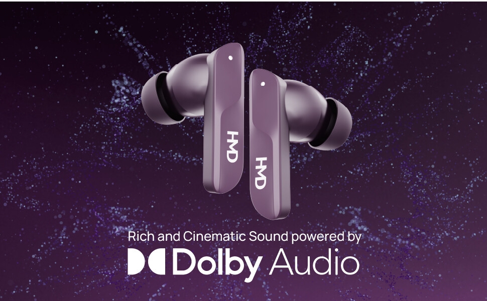 Dolby Audio, Dolby Sound, Cinematic, Rich Sound, Music, Movies, Earbuds, Earphones, TWS