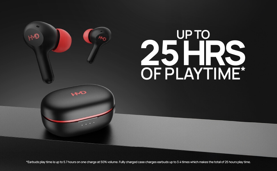 HMD DUB P50 true wireless earbuds, TWS, earphones, bluetooth, 25 hours playtime