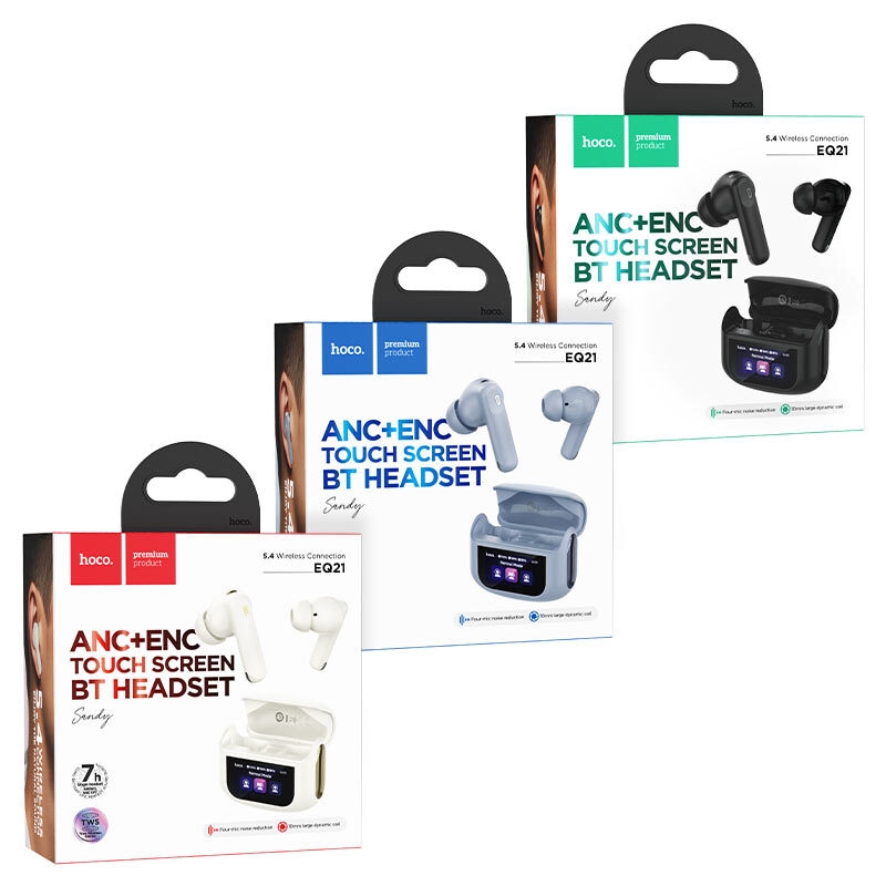 hoco eq21 sandy tws anc enc bt headset packaging
