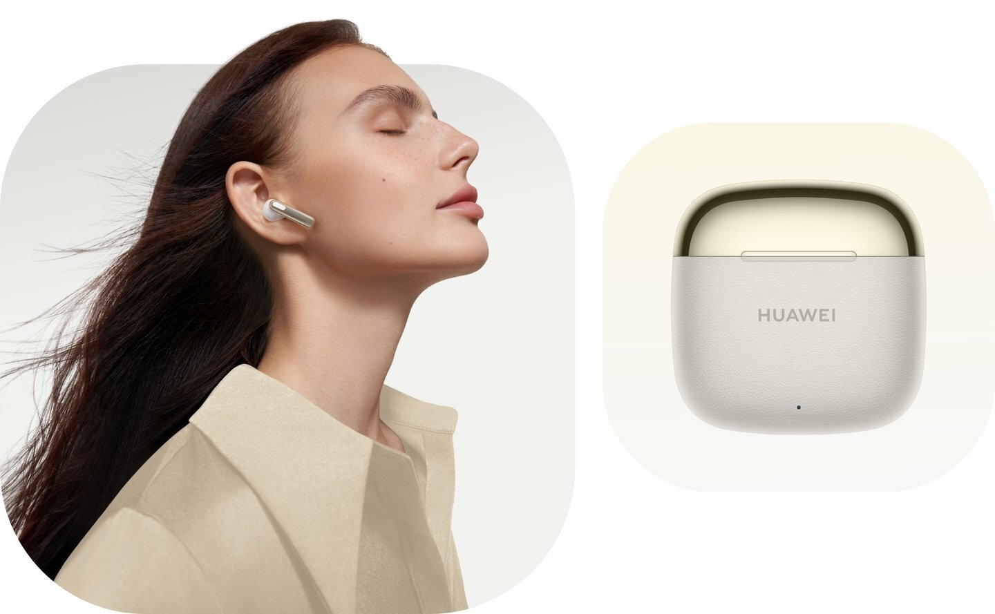 Two HUAWEI FreeBuds SE 3 colors