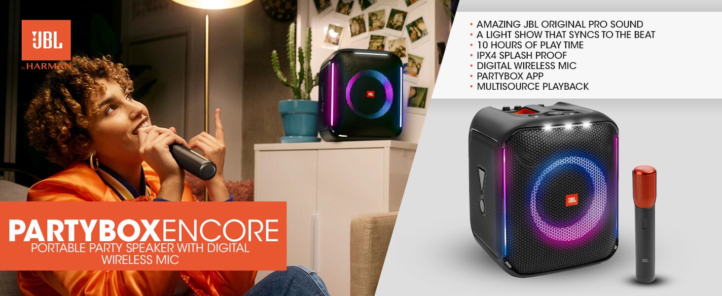 partyboxencore portable party speaker with 100w powerful sound built-in dynamic light show