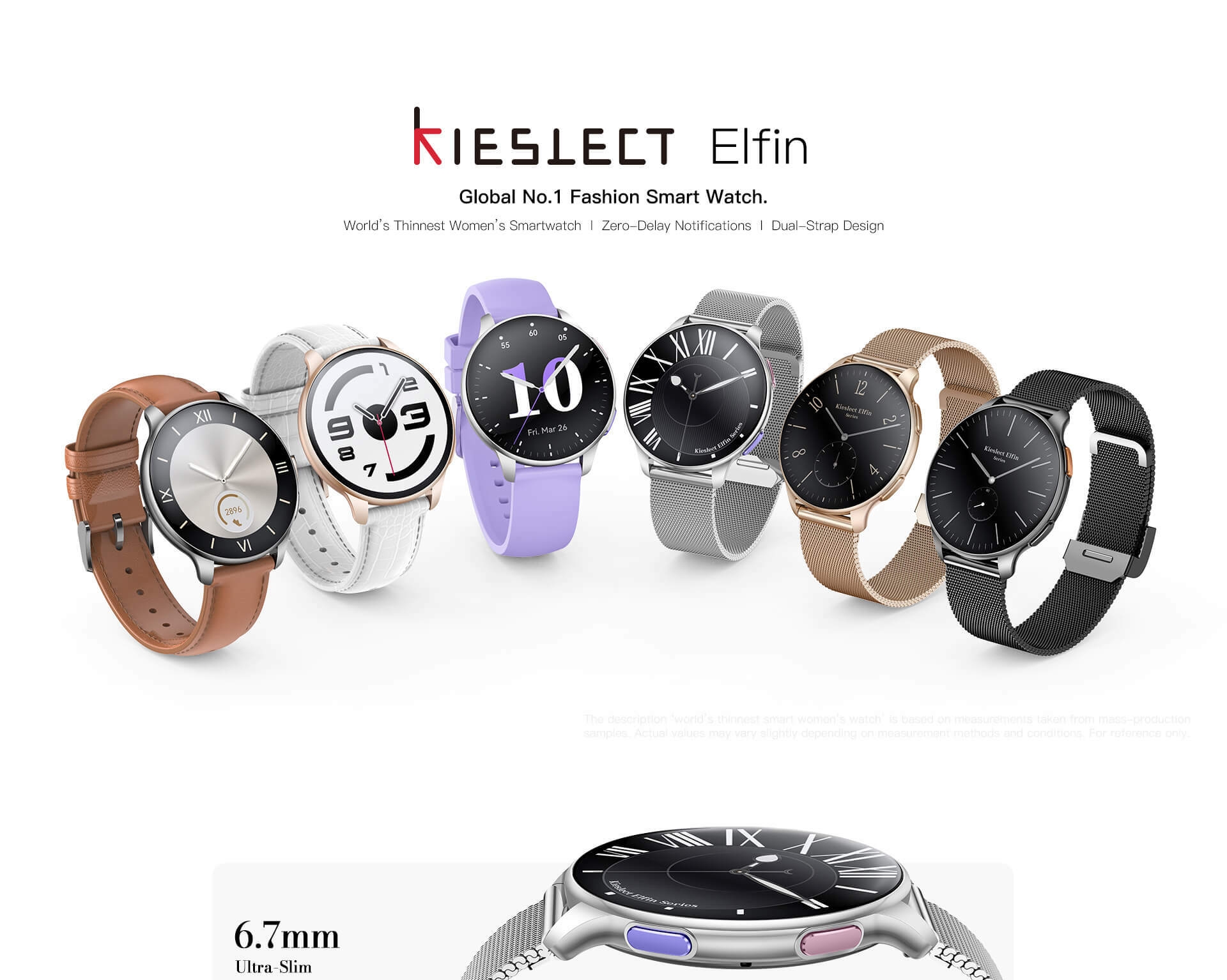 Kieslect Elfin World's Thinnest Women's Smartwatch