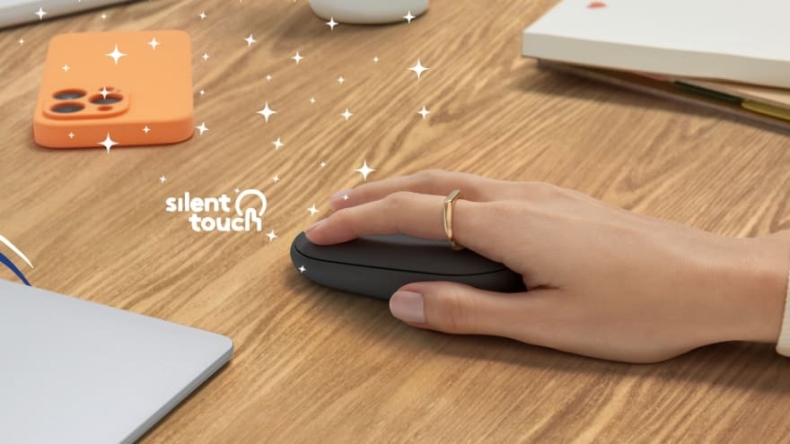 A hand gliding pebble mouse 2