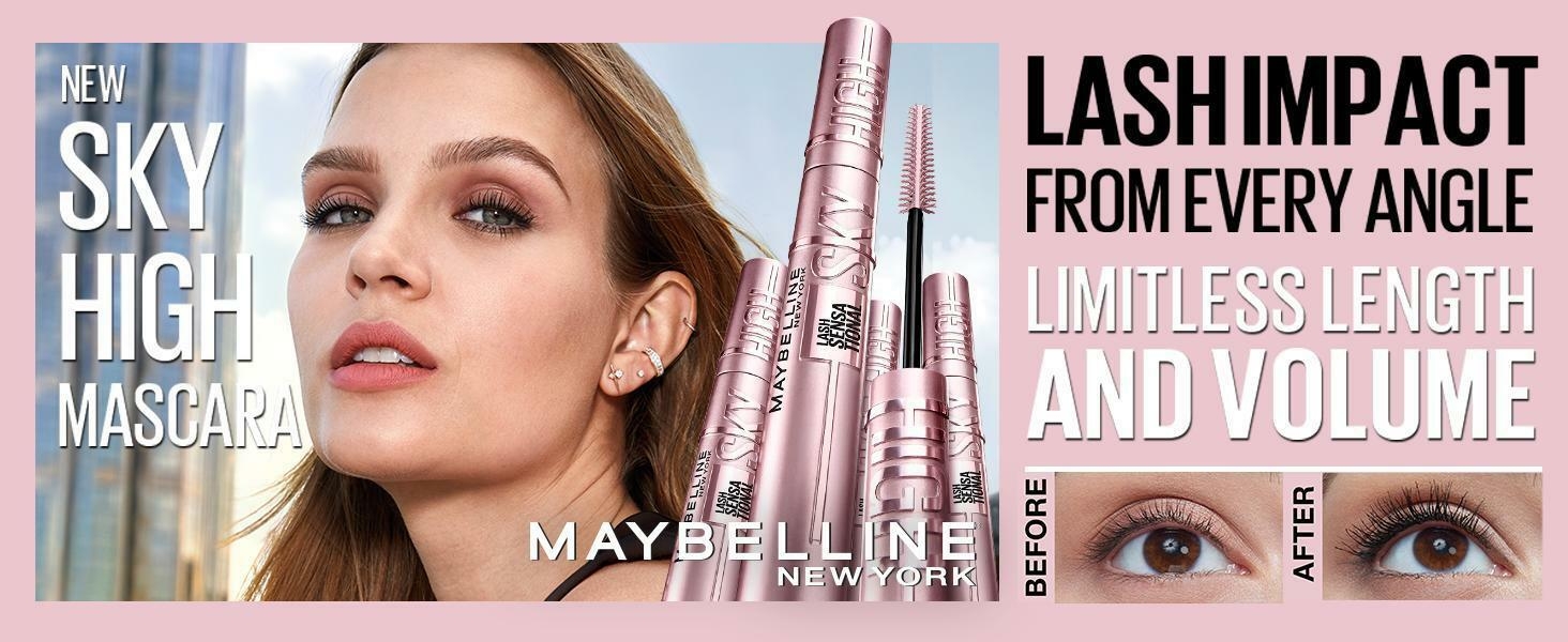 Maybelline Mascara Lash  Sensational Sky High Volumising & Thickening Eyelash Lengthening