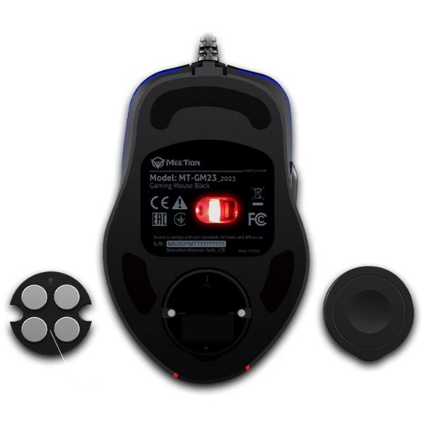 Meetion GM23 RGB Circulation Backlit Gaming Mouse Ergonomic Design, Black & White- DokanTech #